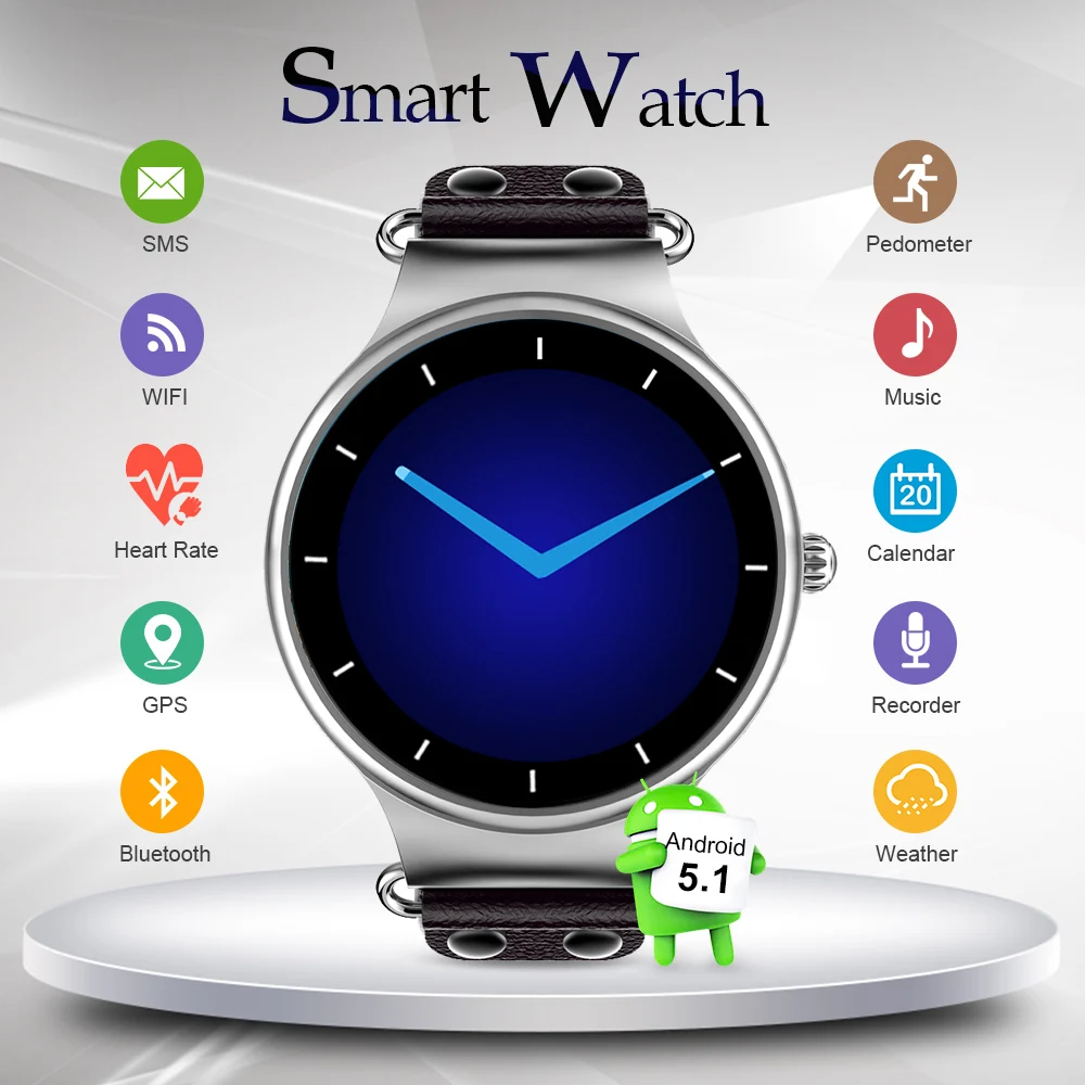 kw 9x android 5.1 bluetooth smartwatch