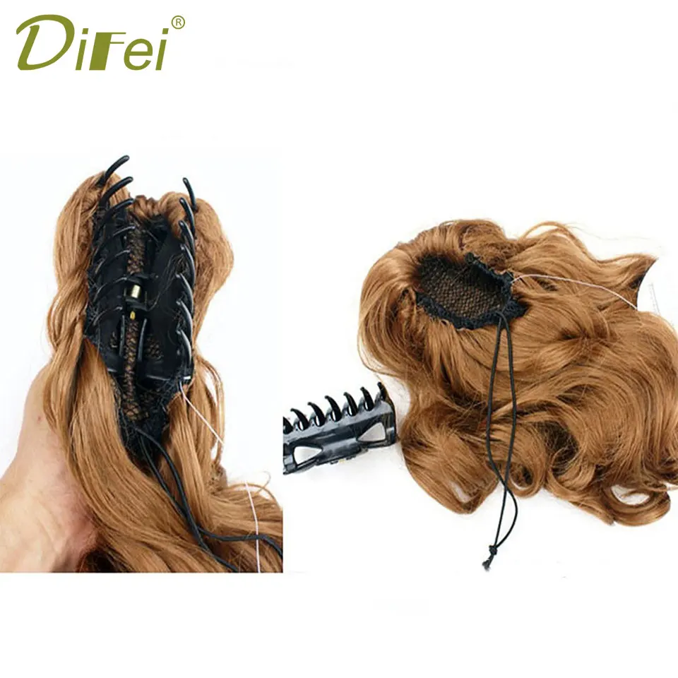 DIFEI HAIR 24'' Synthetic Ponytail Wowen Wavy Claw Clip in PonyTail Hair Extension Heat Resistant Fake Hair Pieces DIFEI HAIR 24'' Synthetic Ponytail Wowen Wavy Claw Clip in PonyTail Hair Extension Heat Resistant Fake Hair Pieces