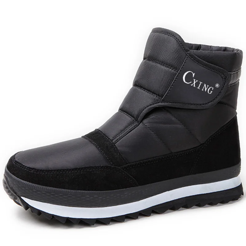 Meilleur Haute qualité Hommes bottes 2018 hiver hommes bottes de neige imperméables non slip plat cheville bottes grande taille 39 45
