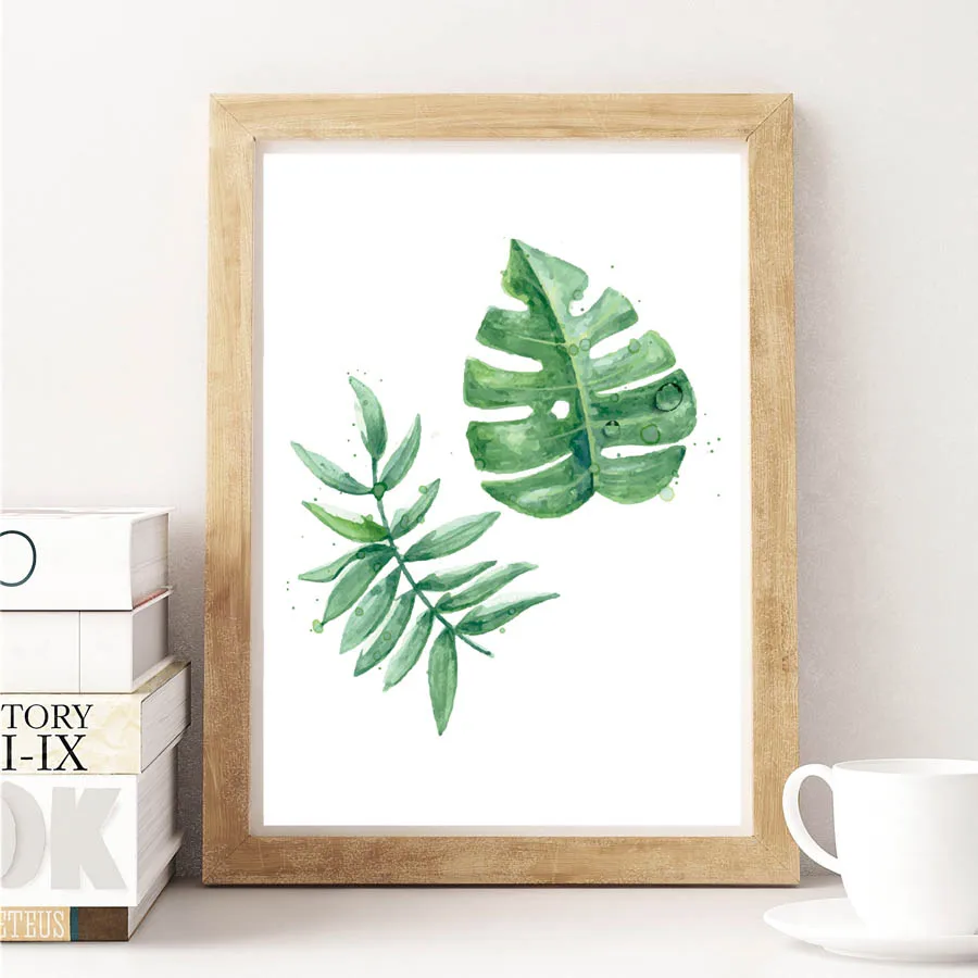 Nordic Green Plant Tropical Leaves Painting Canvas Wall Prints Wall Art Prints Pictures For Living Room 1 Nordic Green Plant Tropical Leaves Painting Canvas Wall Prints Wall Art Prints Pictures For Living Room 5