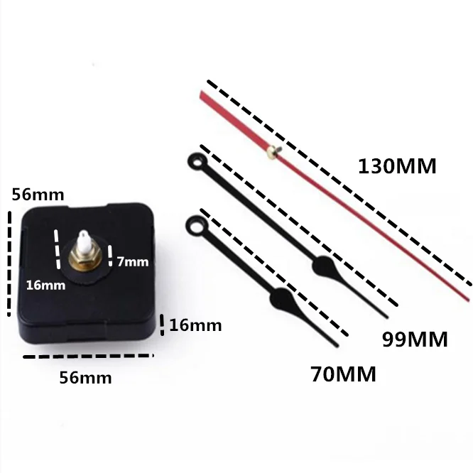

10sets M2188 16mm Quartz Clock Movement DIY Clock Mechanism Kit Mechanism for Clock Parts Wall Clock Home Decoration with hands