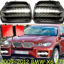 1 set LED luci di circolazione diurne per accessori per auto BMW X6 E71 2009 2010 2011 2012 2013 anno X 6 anteriore della lampada della nebbia drl luce paraurti