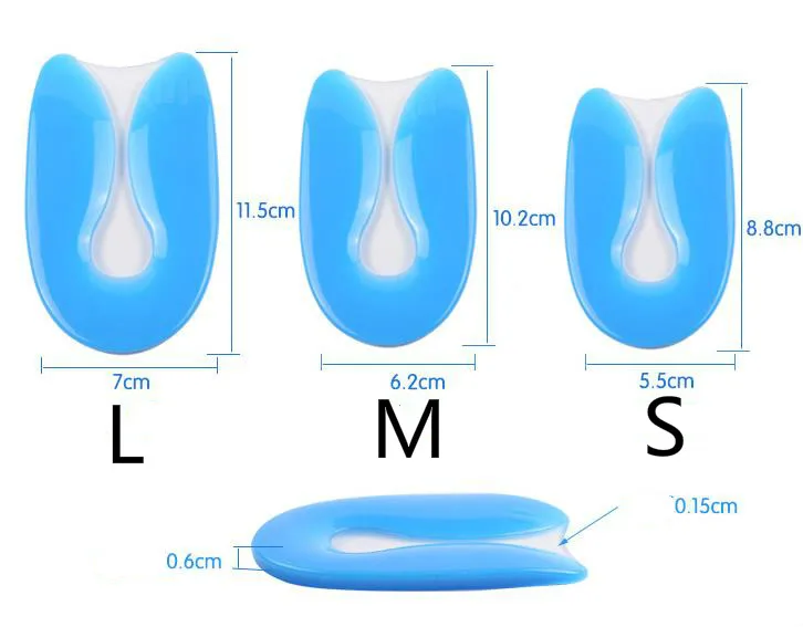 Силиконовый гель глубокий каблук подошвенный фасциит пятки протектор пятки Шпоры подушки колодки обуви вставки стельки для мужчин женщин боли в ногах