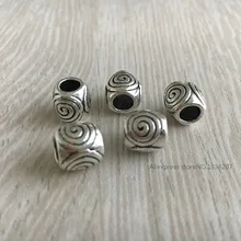 5 шт.-10 шт. тибетские серебряные волосы оплетка dread дредлок бусины зажимы манжеты около 4,8 мм отверстие