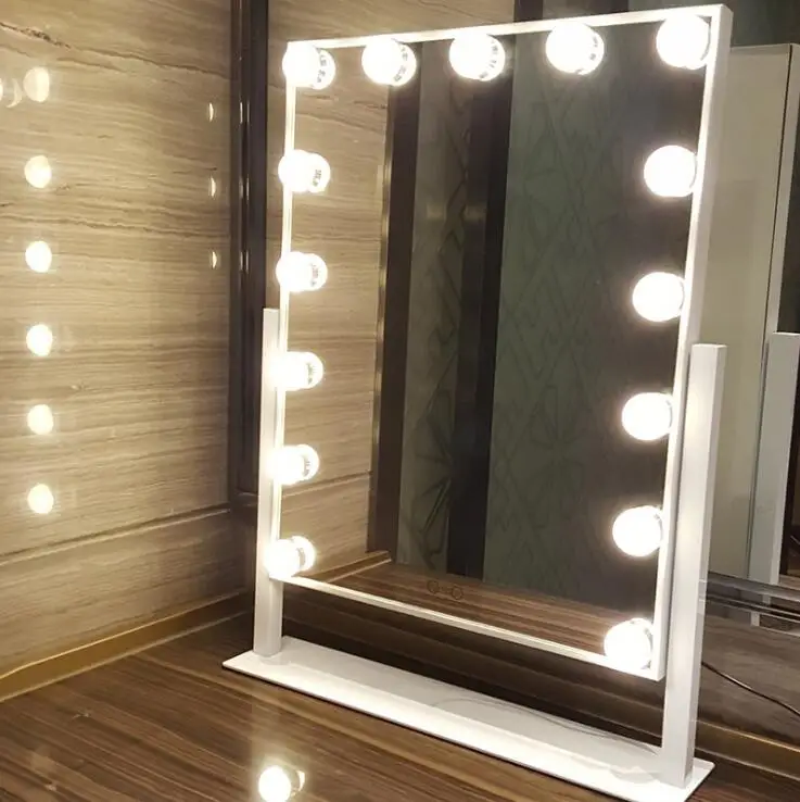 Hollywood Makeup Vanity Mirror With Light Tabletops Lighted Hollywood Makeup Vanity Mirror With Light Tabletops Lighted Dimmer Stage Beauty Valentine S Day Gift In Face Skin Care Tools From