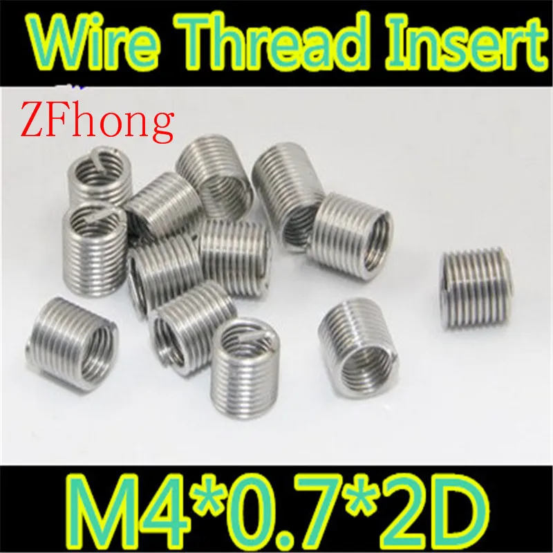 100pcs m4 x 2D M4*2D metric thread repair insert sus304 M4 Thread