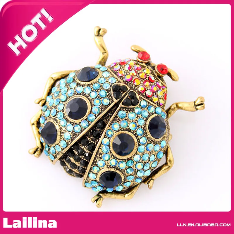 Ladybug Brooch Teal Broach Blue Bug Brooches Insect Jewelry for Ladybugs Lover DIY Project Craft Embellishment | Украшения и