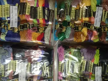 

new two label High Quality Embroidery cxc Threads Similar DMC 1 Lot=50 Skeins Cross Stitch Floss +your colors