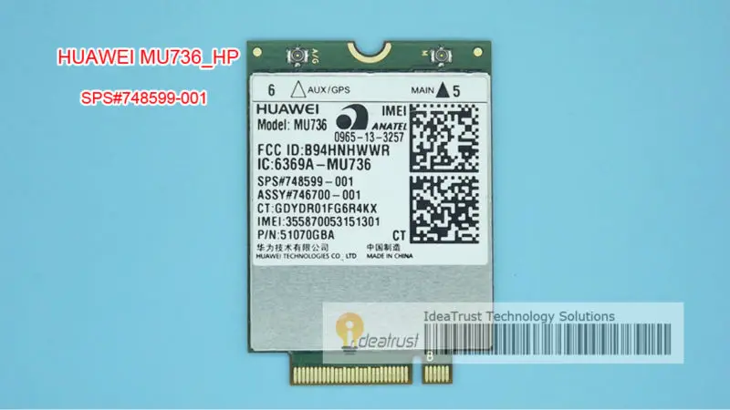 MU736 HS3110 SPS 748599-001 746700-001 WCDMA HSPA + NGFF 3g WWAN сетевой карты для hp ноутбука ZBook 17 15 14 450 G1