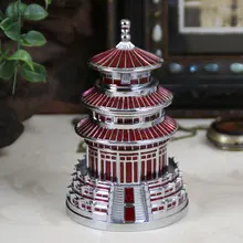 Европейская древняя архитектура Держатель Для Зубочисток Автоматическая Подставка Для Зубочисток Металлический Диспенсер Для Зубочисток Держатель Для Зубочисток YQT027