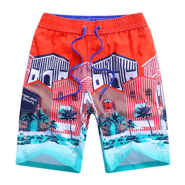 Beach Shorts Fit Waist 58 78cm Young Men & Boys Cotton Boardshorts ...