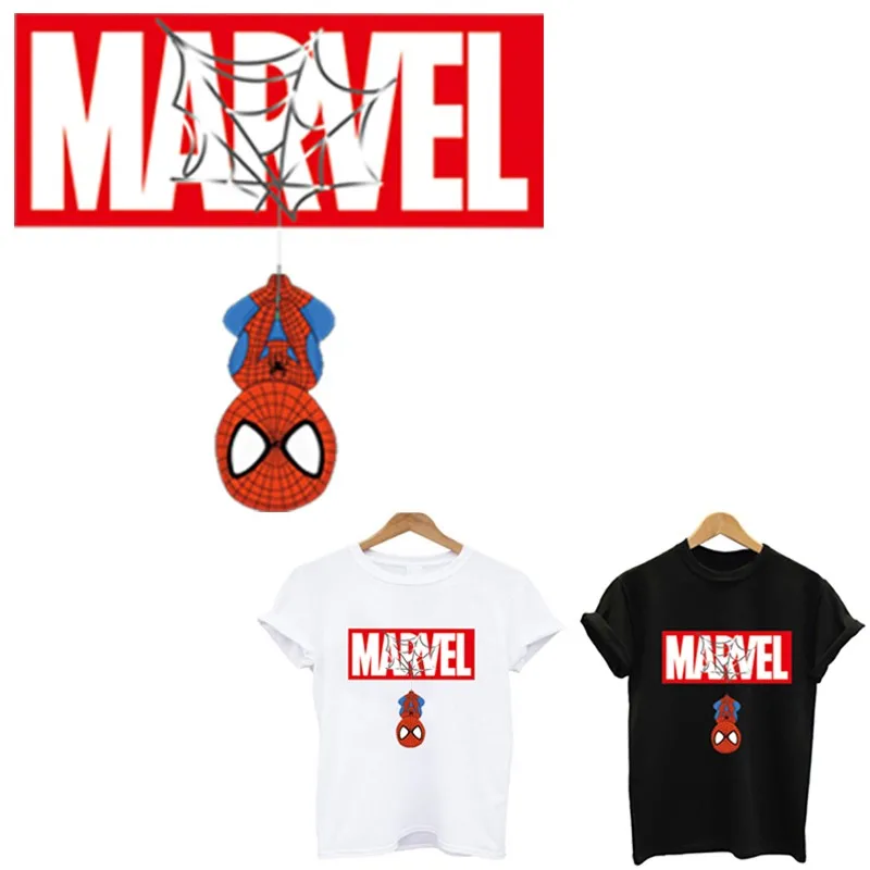 

stripes on clothes Spider-Man stickers heat-sensitive patches iron on patch application of one heat transfer stripe appliques