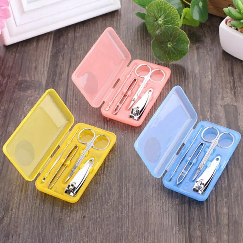 Mini box nail clippers set stainless steel beauty pedicure nail