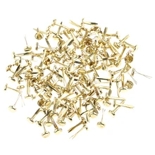 200 штук мини золотые металлические брады бумажная застежка для скрапбукинга карточная бумага ремесло DIY 8 мм