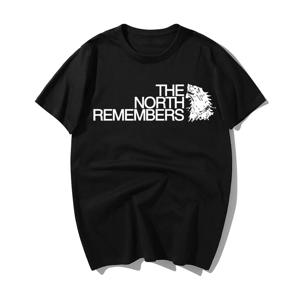 

The North Remembers Game Of Thrones House Stark Men's T Shirts Brand 2019 Summer Cotton Tshirt Fashion Casual T Shirt Men