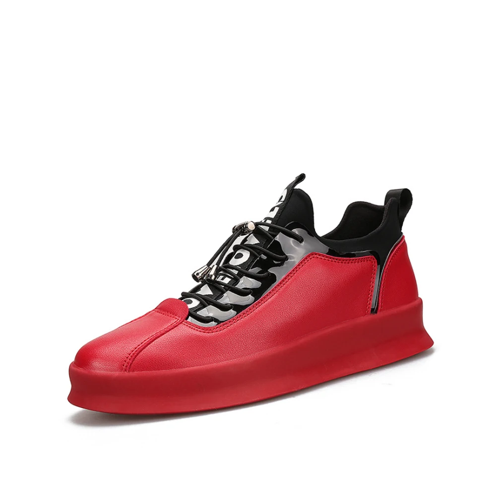 IMAXANNA الأزياء بو رجل رياضية للذكور أحذية الرجال في الهواء الطلق الدانتيل يصل جلدية الرياضة المدربين الذكور عارضة التزلج الأحذية