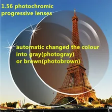 Качество HMC 1,56 фотохромные прогрессивные линзы УФ-защита против царапин близорукость многофокальный изменяемый Цвет cr39 покрытие объектива