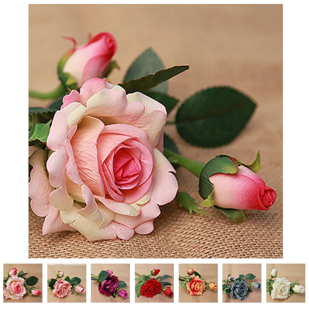 

DIY Home Wedding Decoration Rose Silk Cloth Artificial Flowers Simulation Flower