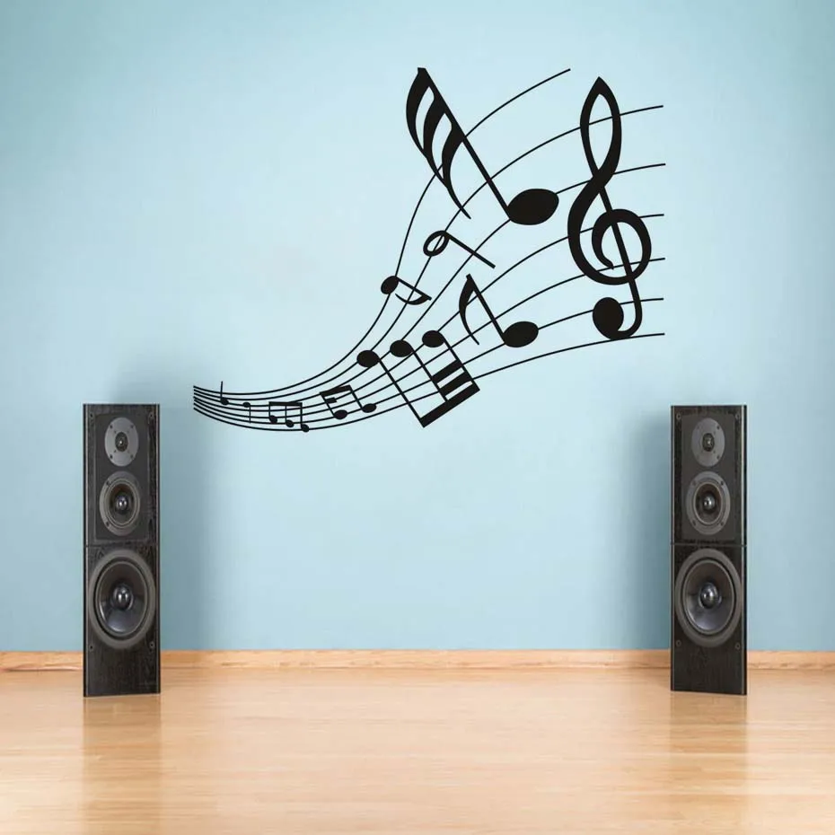 Home Decor Musical Scale Notes Wall Art Mural For Kids Bedroom Vinyl Sticker Removable Wallpaper Adhesive Wall Art Decals Poster (5)