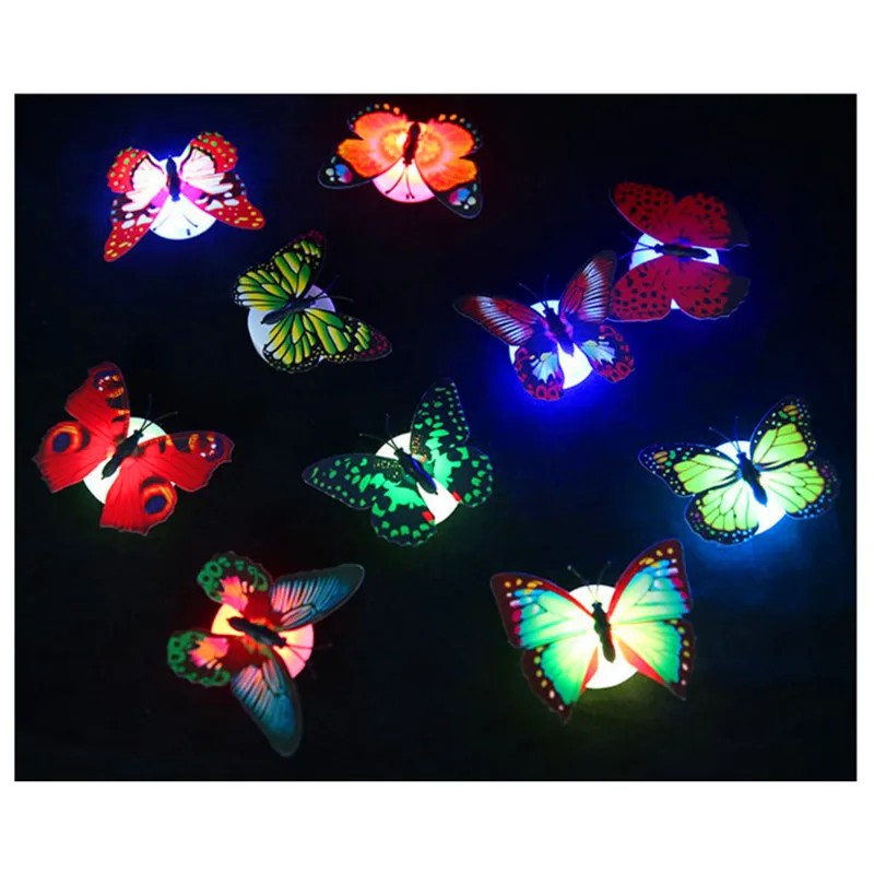 2 шт. 7 цветов DIY креативный Buttryfly сияющее освещение патрон ночник украшения для дома праздничное Рождественское украшение