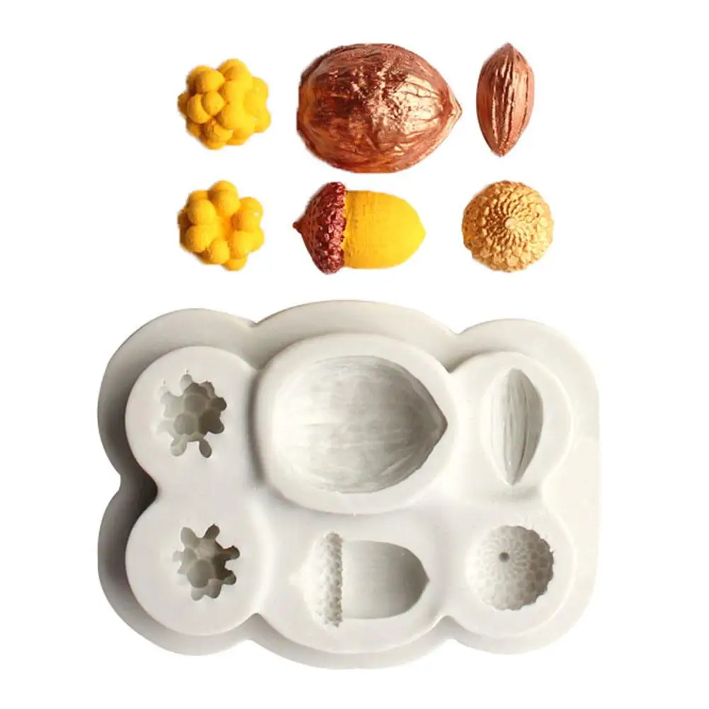 Nuts Shape DIY Fondant Cake Chocolate Decor Silicone Mold Baking Kitchen Tools non-toxic and environmentally friendly