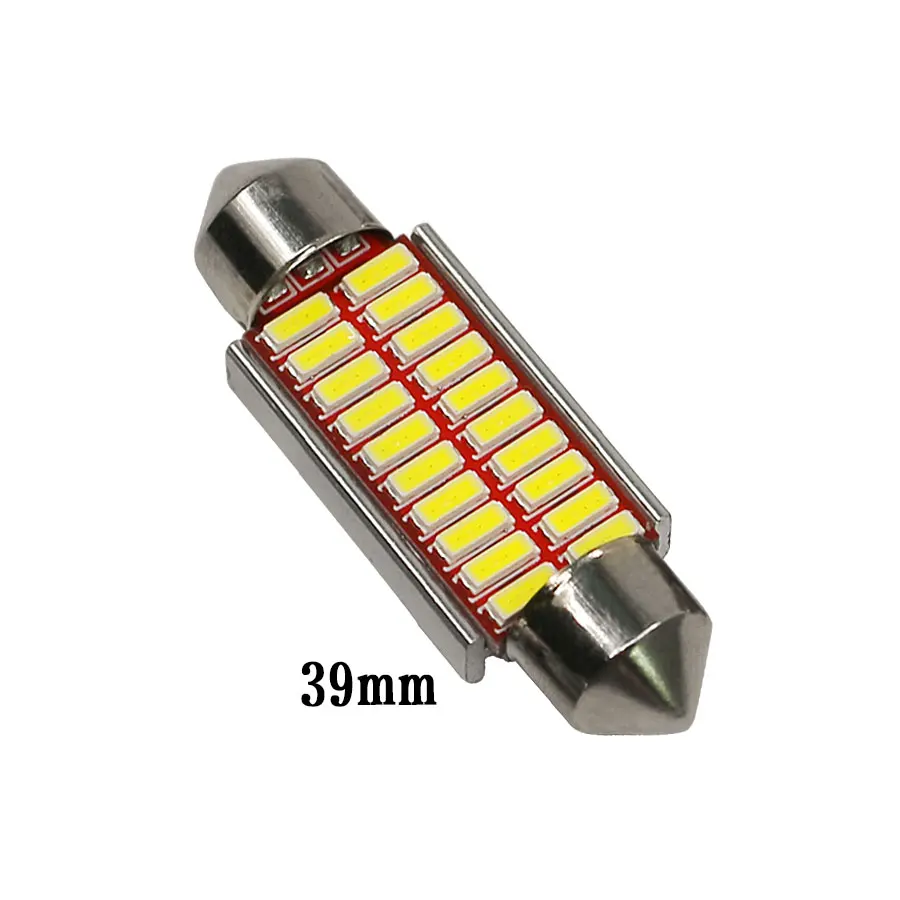 YCCPAUTO 4 шт. C10W C5W 31/36/39/42 мм лампы светодиодный Canbus Festoon Чтения Купол Подсветка регистрационного номера Ошибок Белый 4014 smd