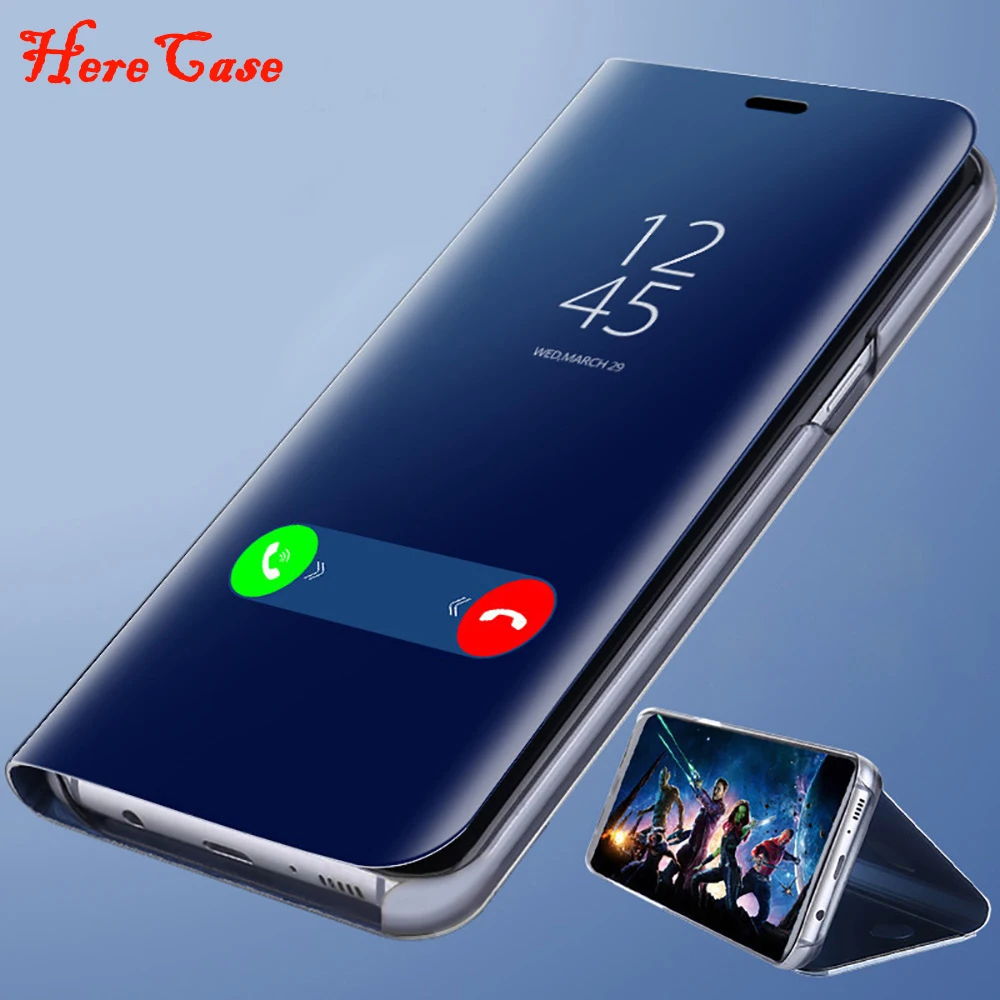 

Clear View Smart Mirror Phone Case For Xiaomi Redmi 5 Plus Note 5 5A 4X Flip Cases For Xiaomi 8 SE 6 6X Leather Back Cover