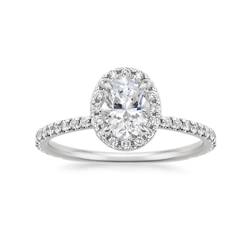 Solid 14K White Gold 1ct 5x7mm Oval Cut DF Moissanite Engagement Ring Anniversary Ring Moissanite Ring For Women Solid 14K White Gold 1ct 5x7mm Oval Cut DF Moissanite Engagement Ring Anniversary Ring Moissanite Ring For Women
