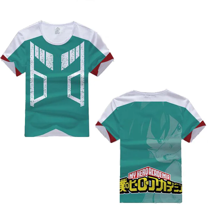 Cosroad Boku No My Hero Academia Cosplay T Shirt Midoriya Izuku All Might Costumes Men and Women Short Sleeve Summer T-shirts 1 (9)