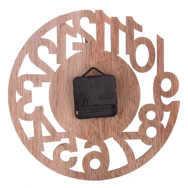 Newest Modern 3D Wooden Tree Wall Clock DIY Watches Office Home Living Room Decor Gift 3 Tree