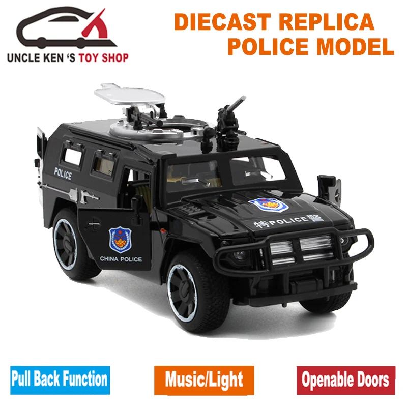  1/32 Scale Model Diecast GAZ Tiger 15Cm Metal Replica Car Boys Kids Alloy Toys With Gift Box/Sound/