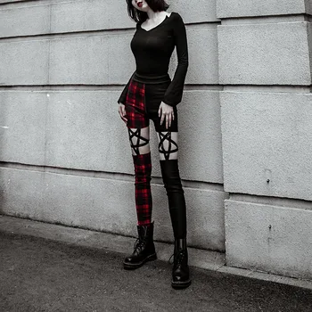 goth plaid pants