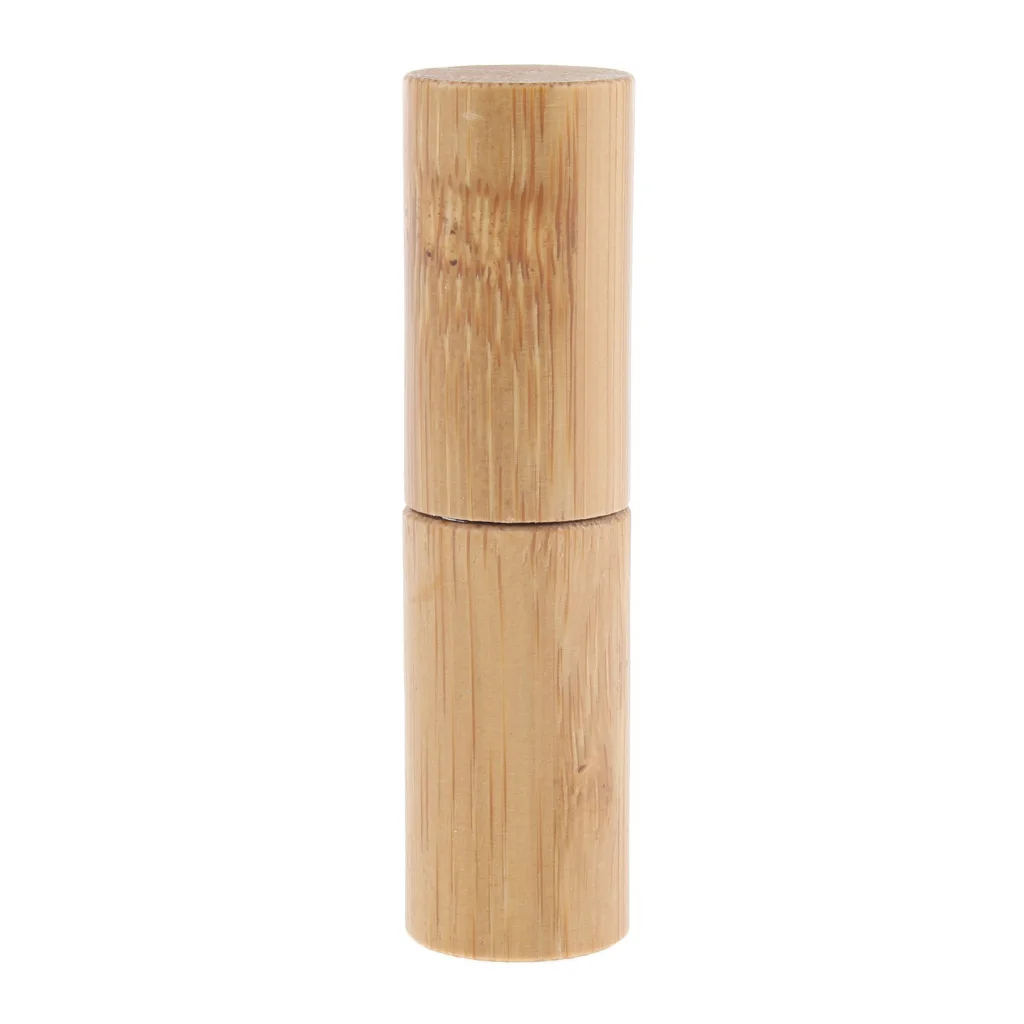 Bamboo Essential Oil Roller Bottles Empty Roll on Perfume Bottles 5ml Refillable Empty Makeup Cosmetic Roll On Bottle 