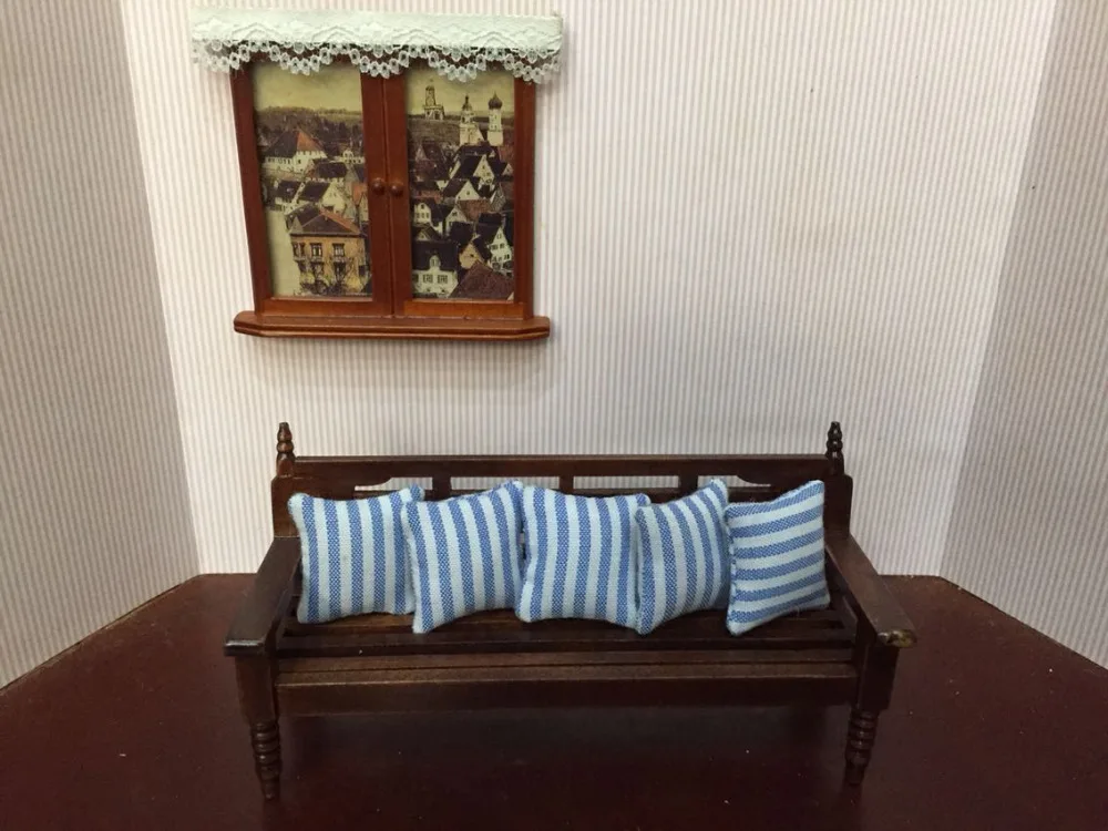 1 12 Cute MINI Dollhouse Miniature Furniture accessories dollhouse decoration bench