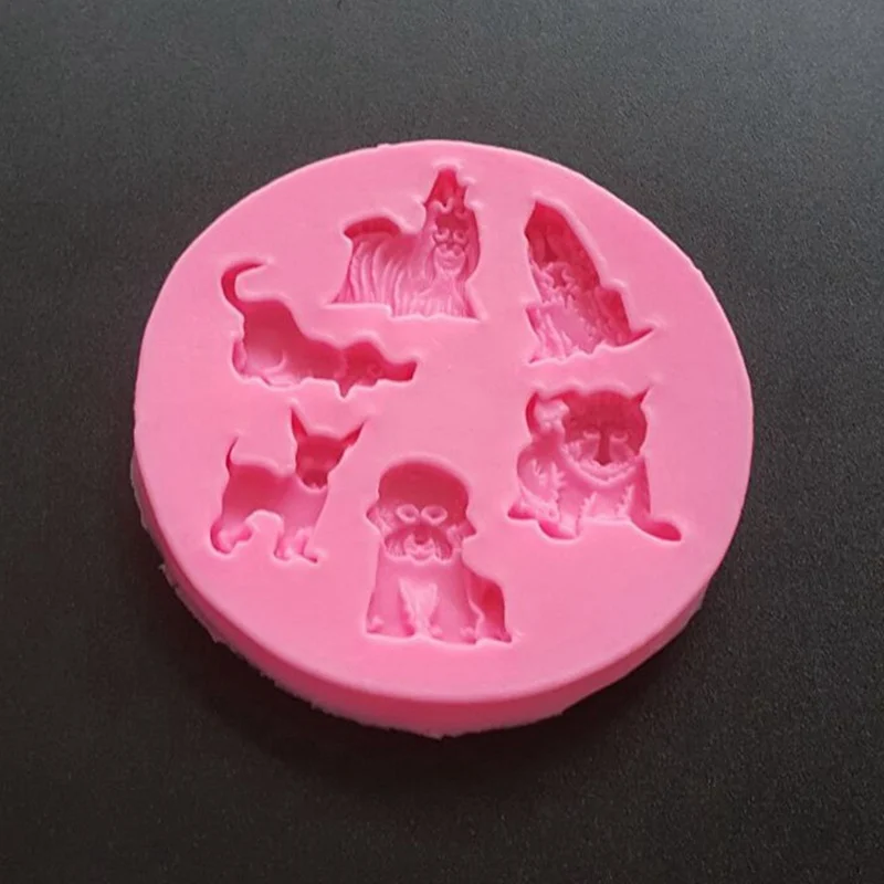 

Silicone Cake Decorating Mold Multi Dog Breed Animal Silicone Mould For Fondant Chocolate Resin Clay Cake Tools