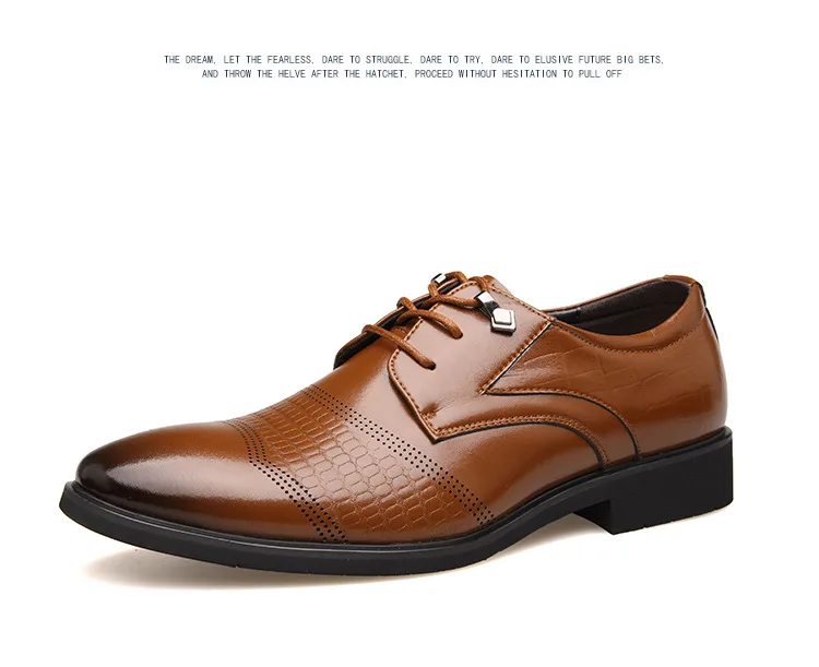 UPUPER/Большие размеры 35-48; Мужские модельные туфли в деловом стиле; черные, коричневые мужские туфли-оксфорды на шнуровке с острым носком; дышащие мужские официальные кожаные туфли