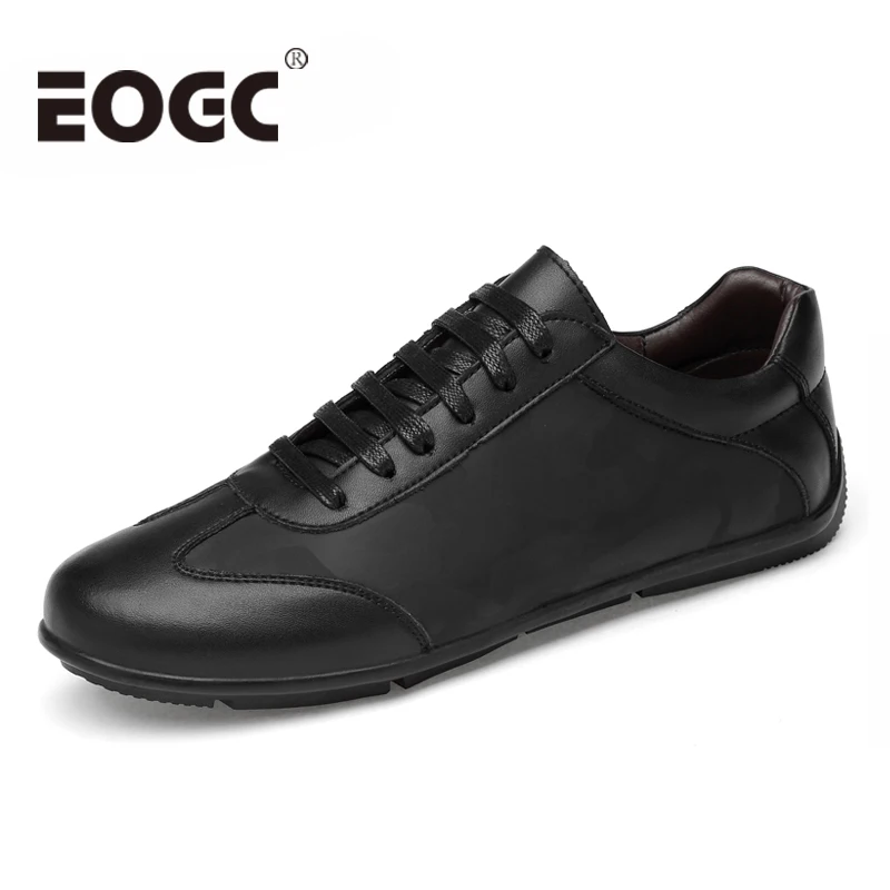 

Size 38~46 Men's Leather Casual Shoes Autumn Genuine Leather Men Shoes Lace-Up Men flats Fashion black men loafers