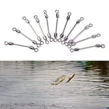 Minfishing 100 шт./лот длинные рыбалка поворачивается свинцовая оболочка трубы поворотный Нержавеющая сталь Роллинг Вертлюги Рыбалка пробка Рыбалка