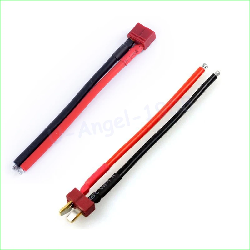 3 Pairs T Plug Connector Sets Deans Style with 16 AWG Silicone Wire Leads