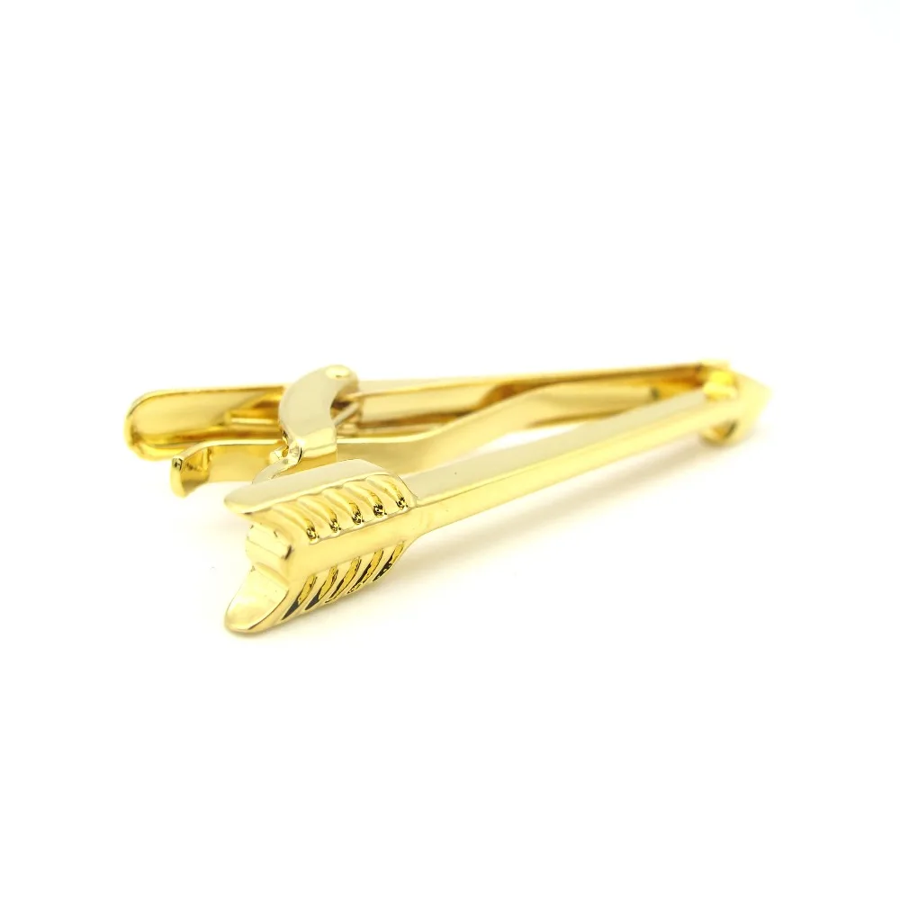IGame дизайнерский галстук зажимы качество латунный материал новая золотая Стрелка Галстук Бар для мужчин