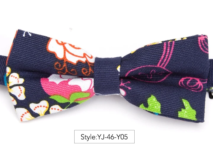 Мужской галстук-бабочка, хлопковый цветочный модный галстук жениха для мужчин, мужской галстук-бабочка, галстук-бабочка, нарядная рубашка, подарок, свадебный галстук-бабочка - Цвет: YJ-45-Y05