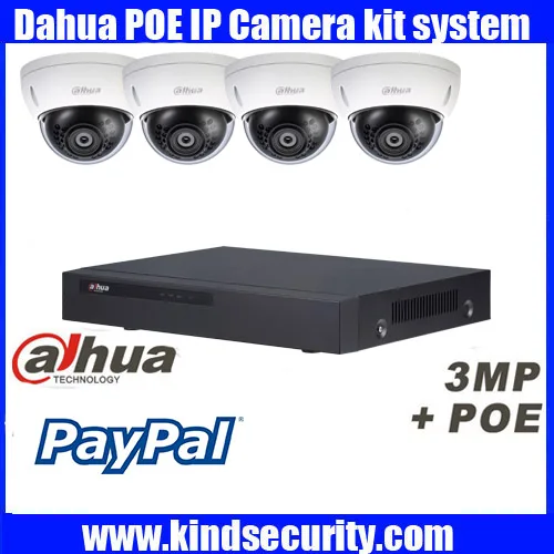 Dahua 4CH CCTV Security System 4CH 1080P NVR4108H 8P 3MP outdoor Camera Video Surveillance System 4pcs
