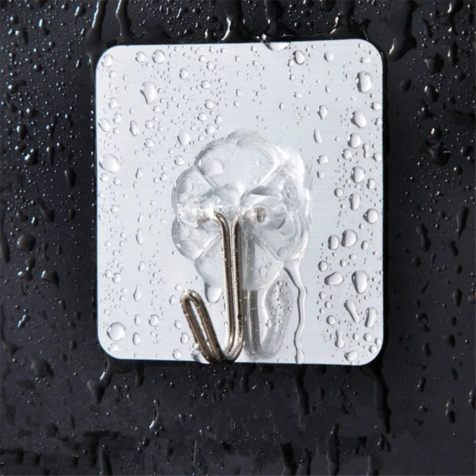 10PCS Bathroom and Kitchen Hooks Clover Reusable Self Adhesive Heavy Duty Waterproof Wall Hanger for Door Organizer4