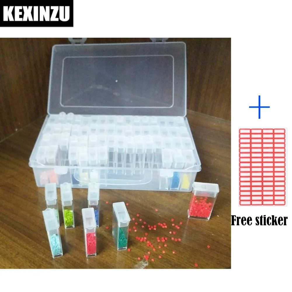 

Diamond Painting Cross Stitch Tools Beads Container Diamond Embroidery Storage Accessory Mosaic Convenience Box Free Sticker