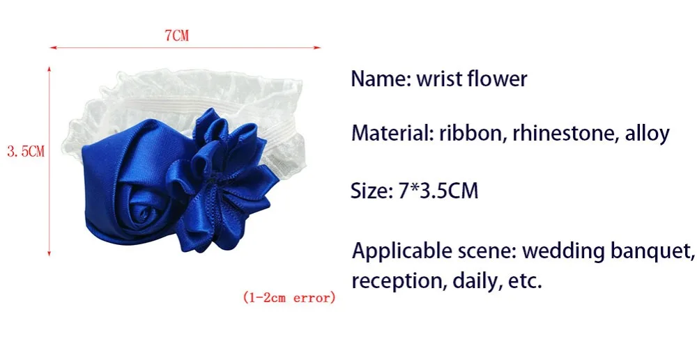 WifeLai-A(цветок на запястье и бутоньерка), держащий букет Королевский синий смешанный Серебряный Шелковый цветок на запястье свадебный набор букетов