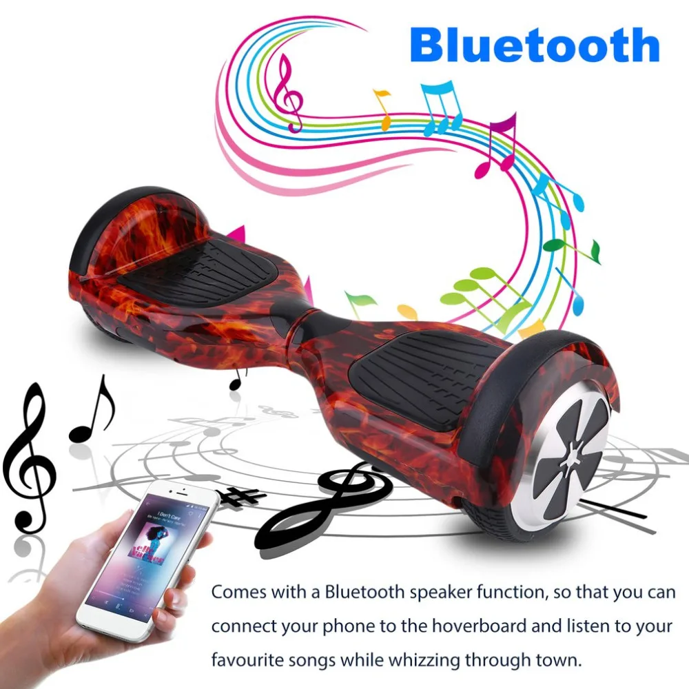 

2 Wheel hoverboard Self Balance Scooters 6.5 Inch Electric Bluetooth Speaker Hoverboard Durable Electric Skate Board EU Plug