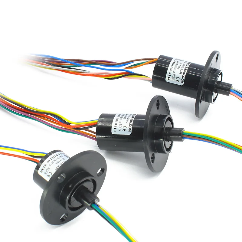 

OD 22mm Cap Slip Ring with 6 8 12 Circuits Current 5A Gold to Gold Contacts Rotory Joints