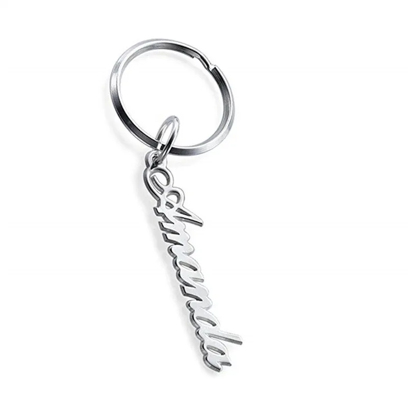 

New Custom Keychain Gold Silver Personalized Name Key Chain Graduation 2019 Keychains Car Key Ring Bag Charm Jewelry Gift