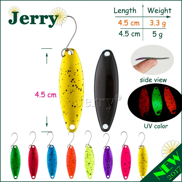 Buy Jerry 1pc 3g 5g freshwater trolling fishing spoons