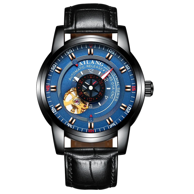 

AILANG 8601 Switzerland watches men luxury brand automatic mechanical Sapphire Glass Genuine Leather Waterproof 30M